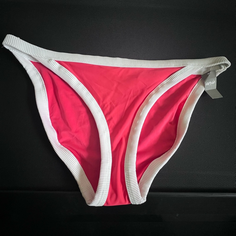 Aerie Pink and White Bikini Swimwear